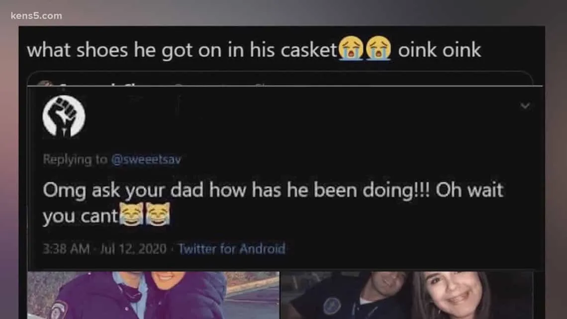 Fallen police officer's daughter attacked on Twitter after posting tribute to her father