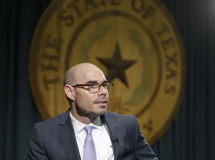 Eric Gay|AP File Photo Texas Rep. Dennis Bonnen, R-Angleton, talks to the media at the Texas Capitol, May 12, 2015, in Austin.