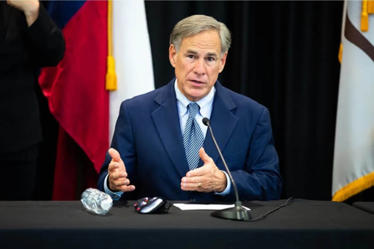 Gov. Greg Abbott speaking at a press conference in Fort Worth. (PHOTO: Office of the Governor, 8/18/20)