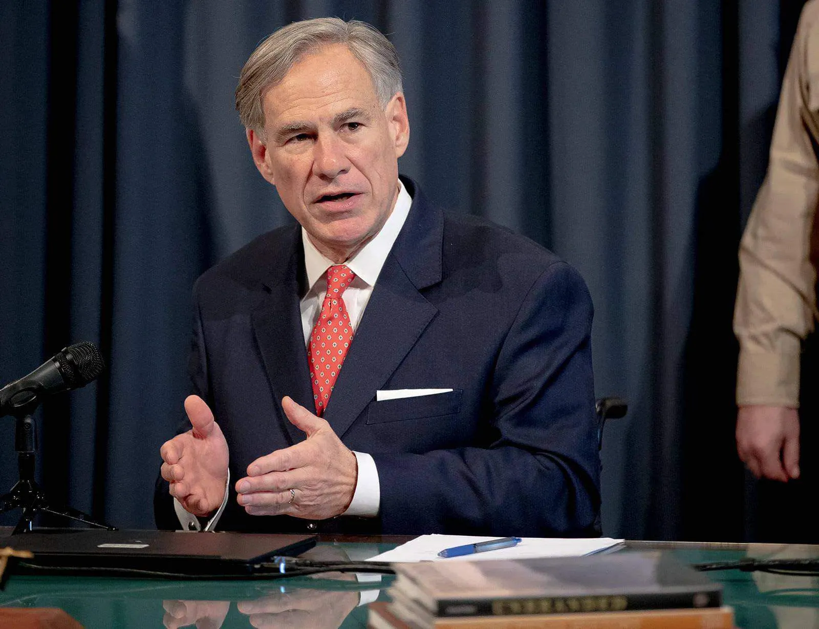 Texas Gov. Greg Abbott speaks about the state's response to COVID-19 during a press conference on Monday, April 13, 2020, in Austin, Texas. Nick Wagner, American-Statesman-USA TODAY NETWORK