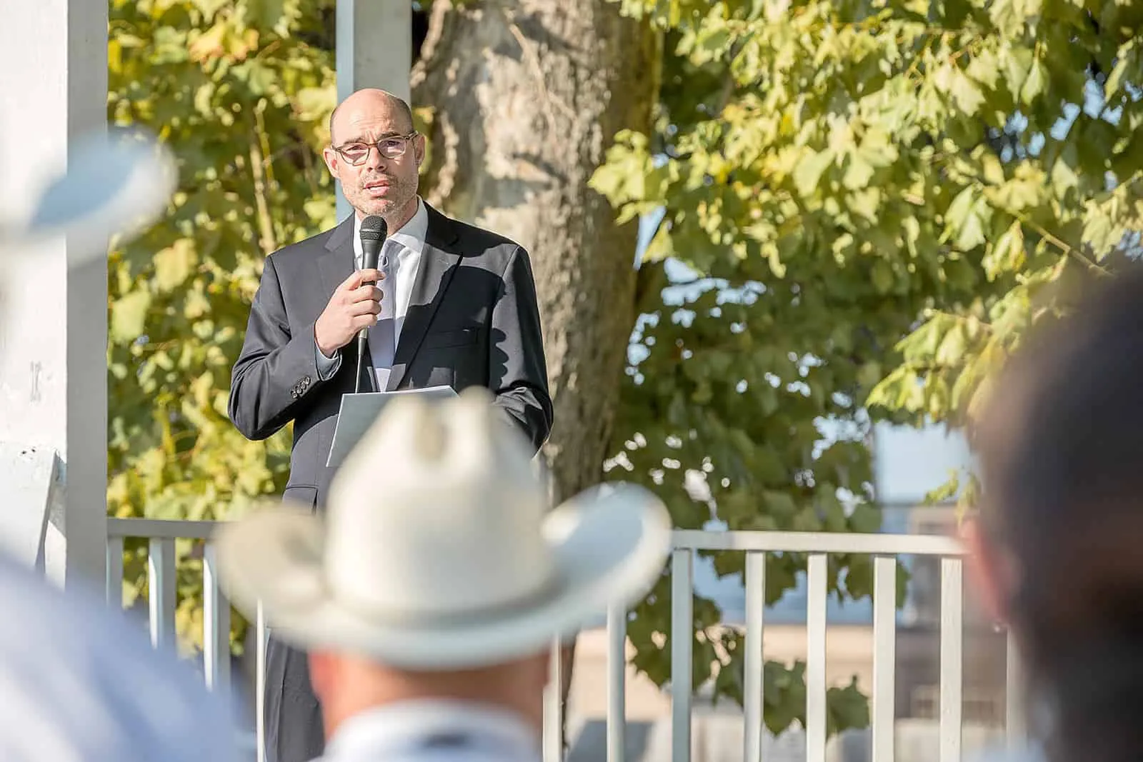 State Rep. Dennis Bonnen, R-Angleton, gives remarks during the 2017 Patriot Day event at Veterans Gazebo Park in Angleton. Facts file photo