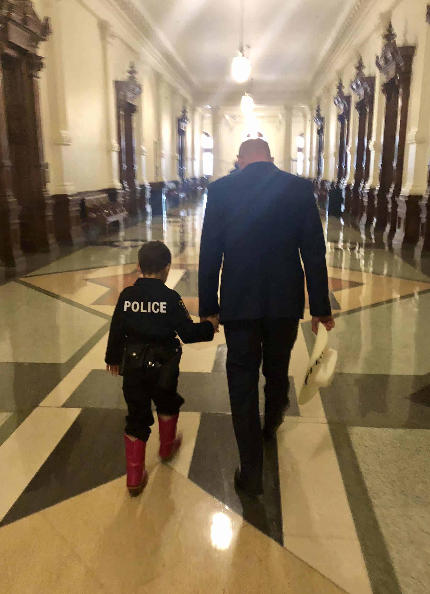 Speaker Dennis Bonnen with Officer Abigail